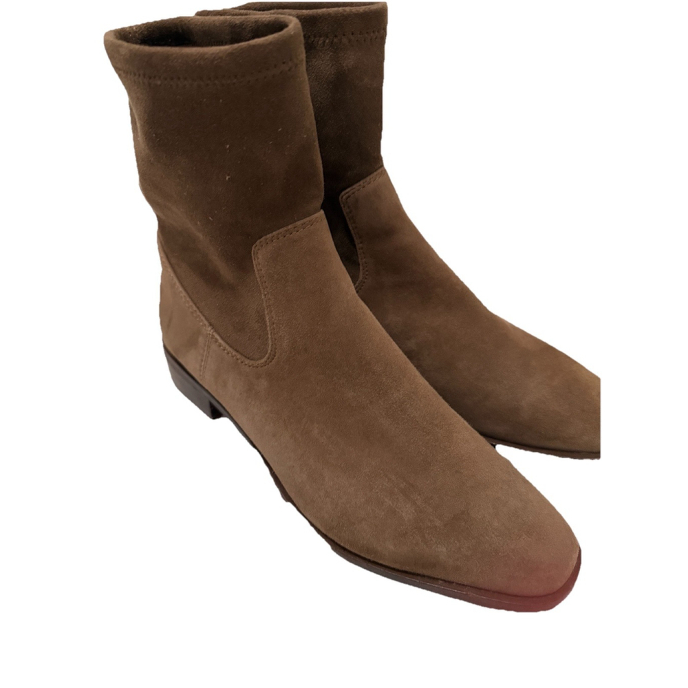 LOUISE et CIE Silko Pull On Ankle Boots Booties Sz. 9M Taupe Brown Suede Leather - Picture 11 of 13